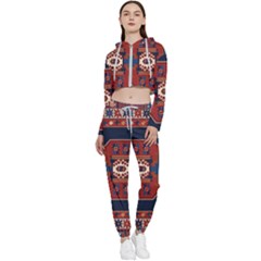 Armenian Carpet Cropped Zip Up Lounge Set