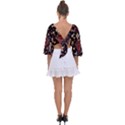 Carpet-symbols Tie Back Butterfly Sleeve Chiffon Top View2