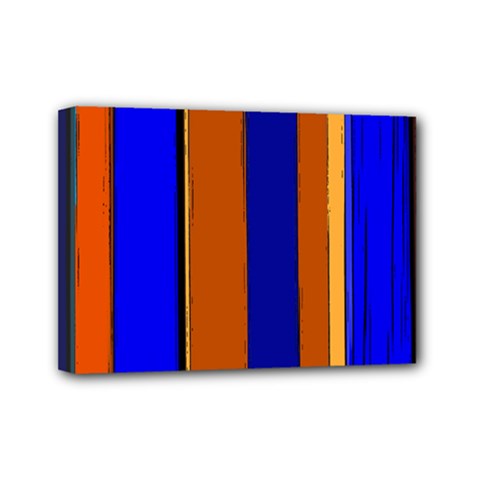 Abstract Blue And Orange 930 Mini Canvas 7  X 5  (stretched) by KorokStudios