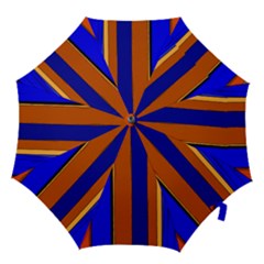 Abstract Blue And Orange 930 Hook Handle Umbrellas (Large)