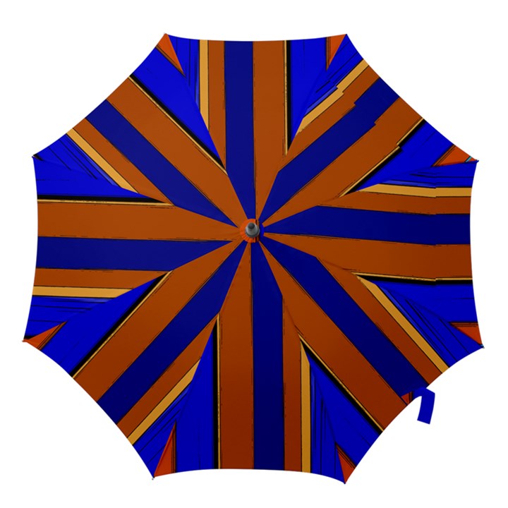 Abstract Blue And Orange 930 Hook Handle Umbrellas (Large)