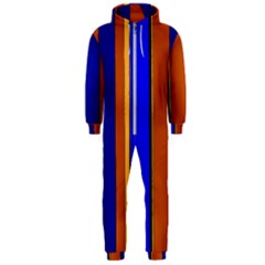 Abstract Blue And Orange 930 Hooded Jumpsuit (men) by KorokStudios