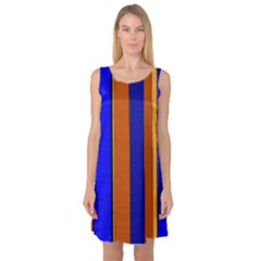 Abstract Blue And Orange 930 Sleeveless Satin Nightdress