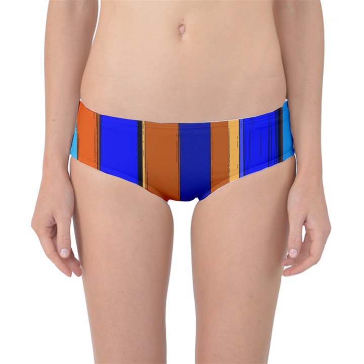 Abstract Blue And Orange 930 Classic Bikini Bottoms