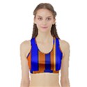 Abstract Blue And Orange 930 Sports Bra with Border View1