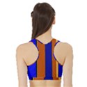 Abstract Blue And Orange 930 Sports Bra with Border View2