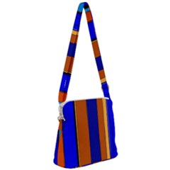 Abstract Blue And Orange 930 Zipper Messenger Bag