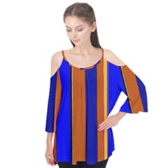 Abstract Blue And Orange 930 Flutter Tees