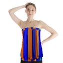 Abstract Blue And Orange 930 Strapless Top View1