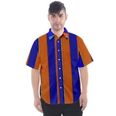 Abstract Blue And Orange 930 Men s Short Sleeve Shirt