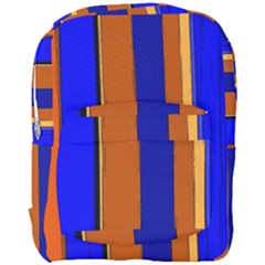 Abstract Blue And Orange 930 Full Print Backpack by KorokStudios