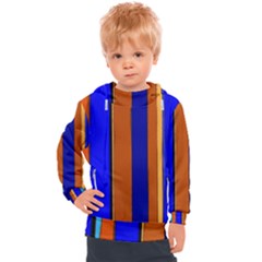 Abstract Blue And Orange 930 Kids  Hooded Pullover