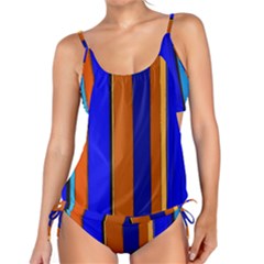 Abstract Blue And Orange 930 Tankini Set