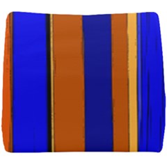 Abstract Blue And Orange 930 Seat Cushion