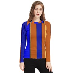 Abstract Blue And Orange 930 Women s Long Sleeve Rash Guard