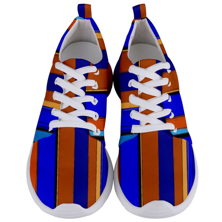 Abstract Blue And Orange 930 Men s Lightweight Sports Shoes