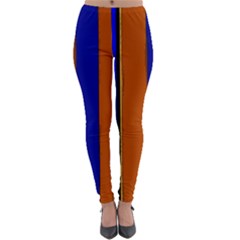 Abstract Blue And Orange 930 Lightweight Velour Leggings