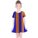 Abstract Blue And Orange 930 Kids  Simple Cotton Dress View1