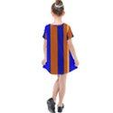 Abstract Blue And Orange 930 Kids  Simple Cotton Dress View2