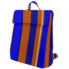 Abstract Blue And Orange 930 Flap Top Backpack