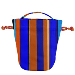 Abstract Blue And Orange 930 Drawstring Bucket Bag