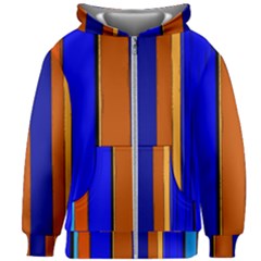 Abstract Blue And Orange 930 Kids  Zipper Hoodie Without Drawstring by KorokStudios