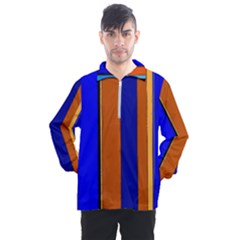 Abstract Blue And Orange 930 Men s Half Zip Pullover