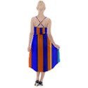 Abstract Blue And Orange 930 High-Low Halter Chiffon Dress  View2