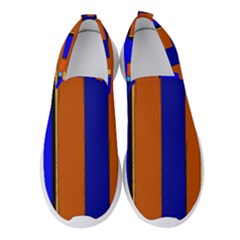 Abstract Blue And Orange 930 Women s Slip On Sneakers