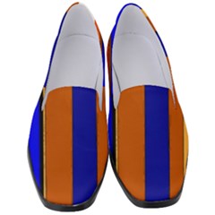 Abstract Blue And Orange 930 Women s Classic Loafer Heels