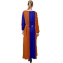 Abstract Blue And Orange 930 Maxi Chiffon Beach Wrap View2