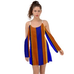 Abstract Blue And Orange 930 Boho Dress