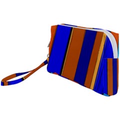 Abstract Blue And Orange 930 Wristlet Pouch Bag (small) by KorokStudios