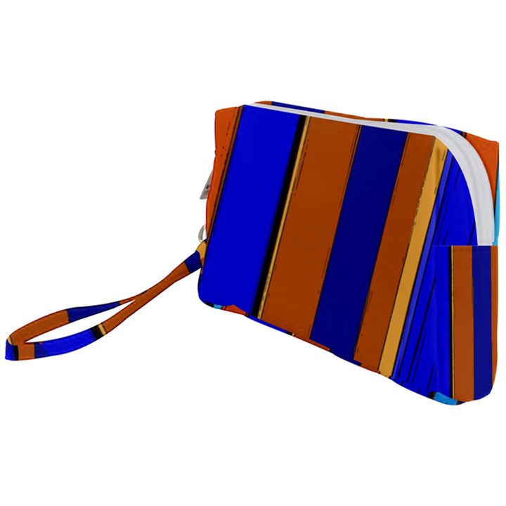 Abstract Blue And Orange 930 Wristlet Pouch Bag (Small)