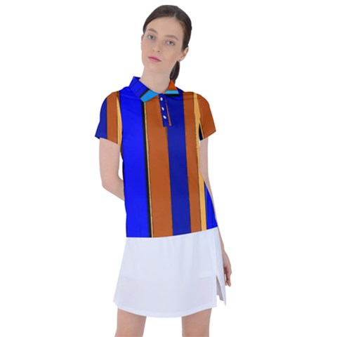 Abstract Blue And Orange 930 Women s Polo Tee by KorokStudios