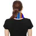 Abstract Blue And Orange 930 Face Covering Bandana (Triangle) View2