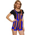 Abstract Blue And Orange 930 Short Overalls View3