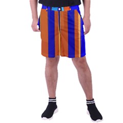 Abstract Blue And Orange 930 Men s Pocket Shorts