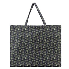 Robot Skull Extreme Close Up Zipper Large Tote Bag