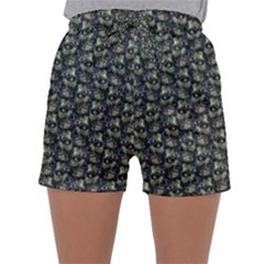 Robot Skull Extreme Close Up Sleepwear Shorts by dflcprintsclothing