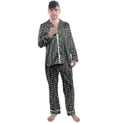 Robot Skull Extreme Close Up Men s Long Sleeve Satin Pajamas Set by dflcprintsclothing