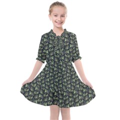 Robot Skull Extreme Close Up Kids  All Frills Chiffon Dress by dflcprintsclothing