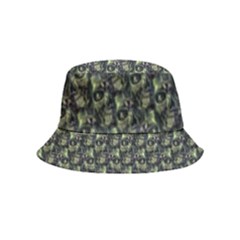 Robot Skull Extreme Close Up Bucket Hat (kids) by dflcprintsclothing