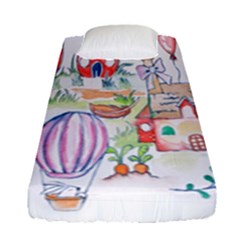 Easter Village  Fitted Sheet (single Size) by ConteMonfrey