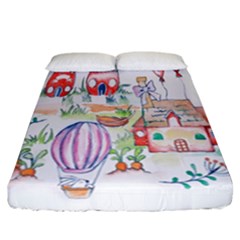 Easter Village  Fitted Sheet (california King Size) by ConteMonfrey