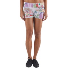 Easter Village  Yoga Shorts by ConteMonfrey