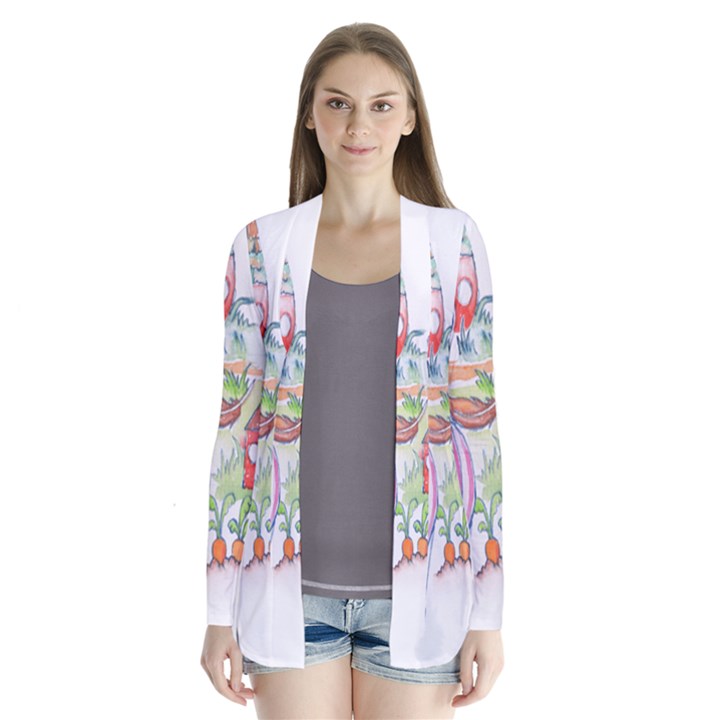 Easter Village  Drape Collar Cardigan