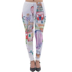 Easter Village  Lightweight Velour Leggings by ConteMonfrey