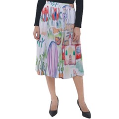 Easter Village  Classic Velour Midi Skirt  by ConteMonfrey