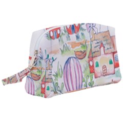 Easter Village  Wristlet Pouch Bag (large) by ConteMonfrey